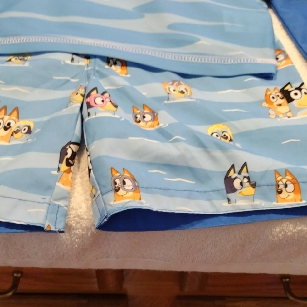 Disney Kids Swim Rashguard Set - Blue and White - Picture 4 of 6